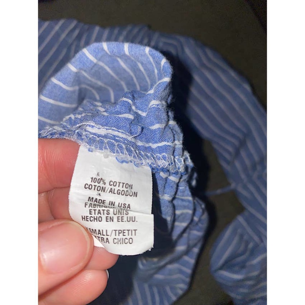 Rails Blouse Button Front Cotton Side Tie Ruching… - image 5